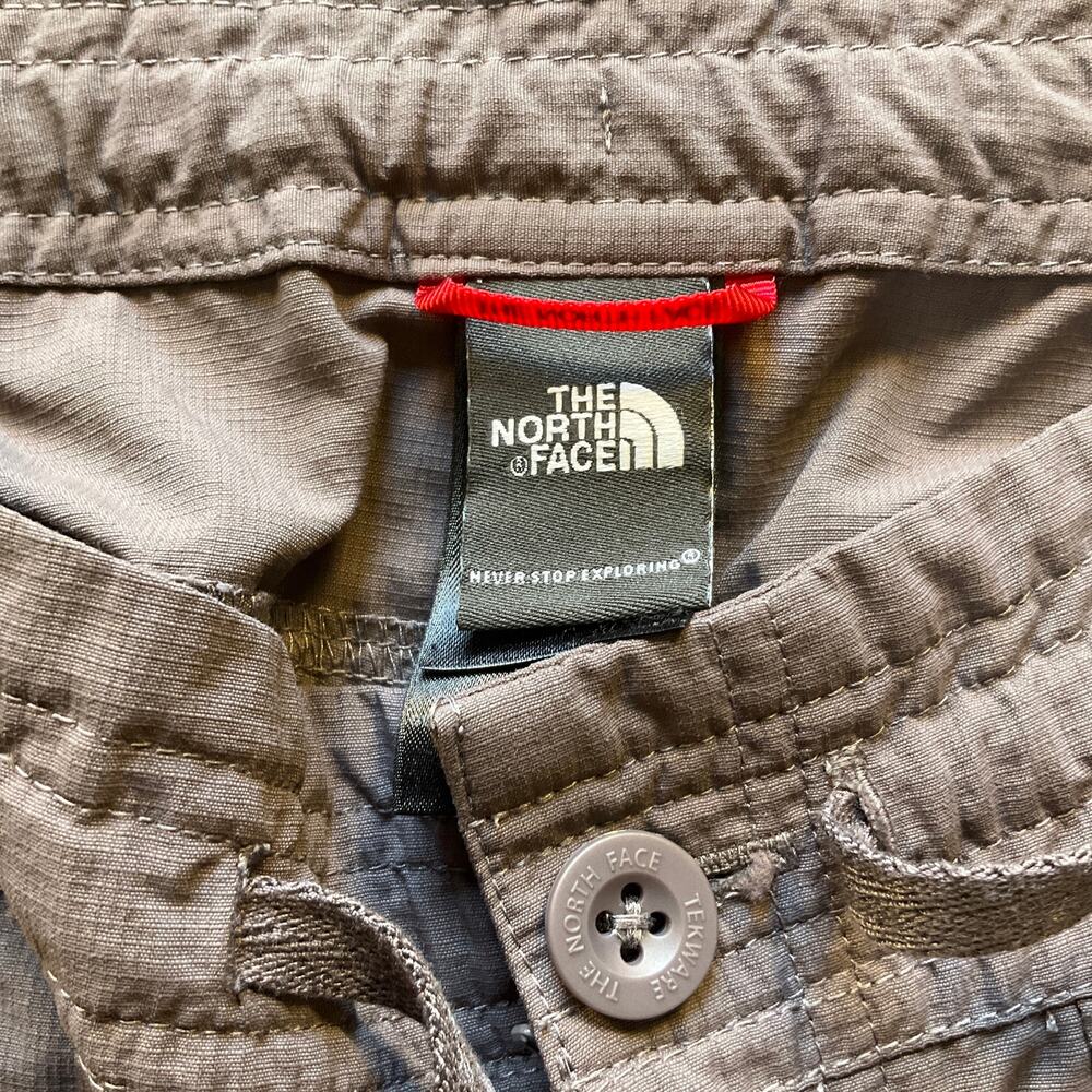 The North Face Womens 6 Taupe Gray Nylon Hiking Utility Pants Roll Tab Outdoor - Picture 5 of 10